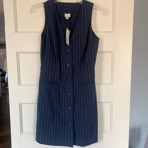 New navy pinstripe dress
Never worn